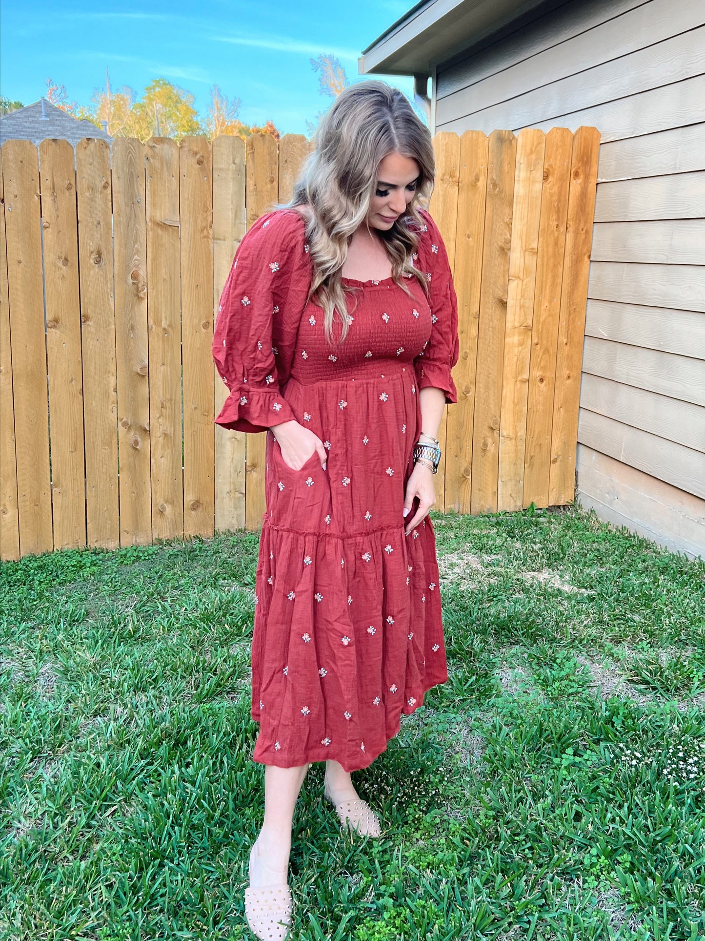 Serena Floral Midi Dress